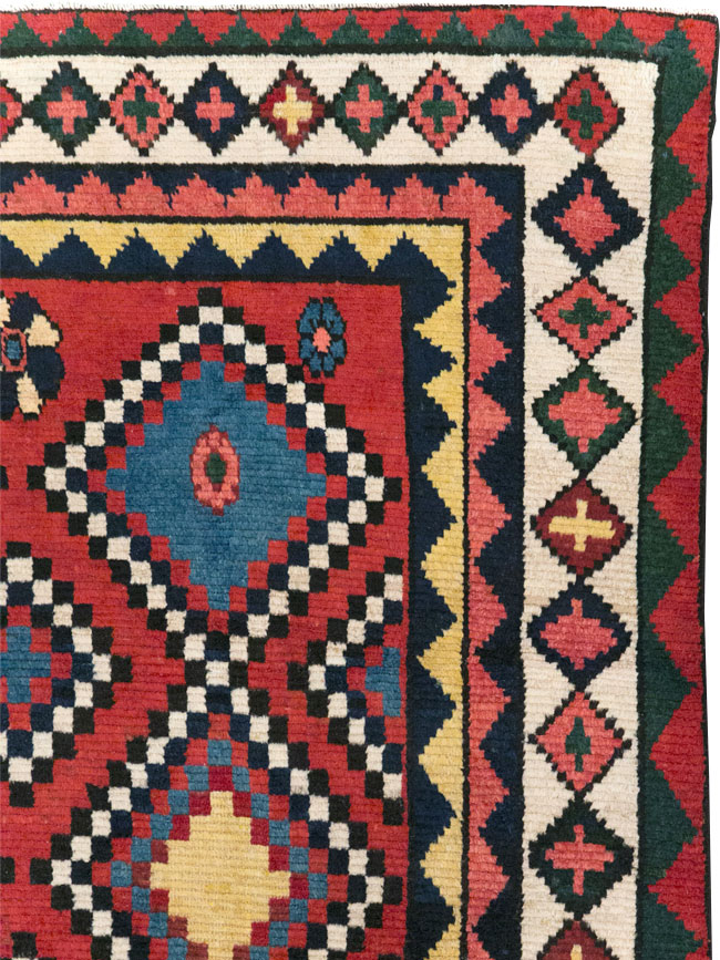 Vintage Persian Gabbeh Accent Rug, No.30476 - Gss