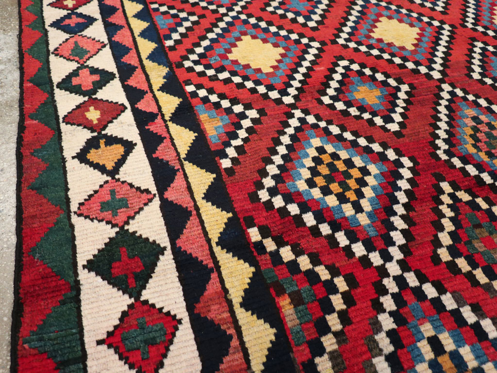 Vintage Persian Gabbeh Accent Rug, No.30476 - Gss