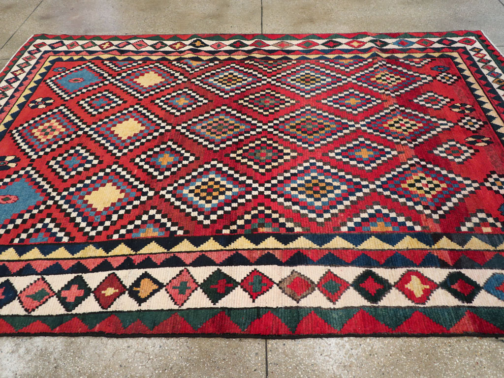 Vintage Persian Gabbeh Accent Rug, No.30476 - Gss