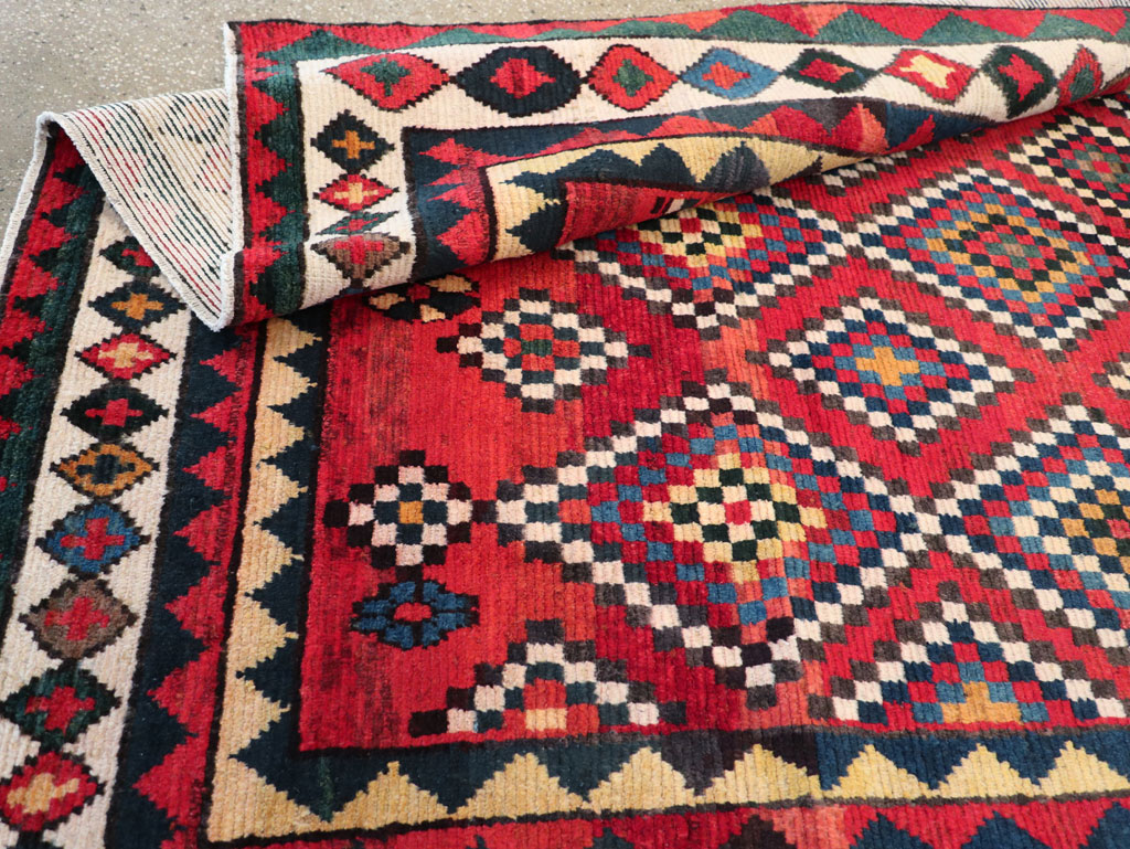 Vintage Persian Gabbeh Accent Rug, No.30476 - Gss