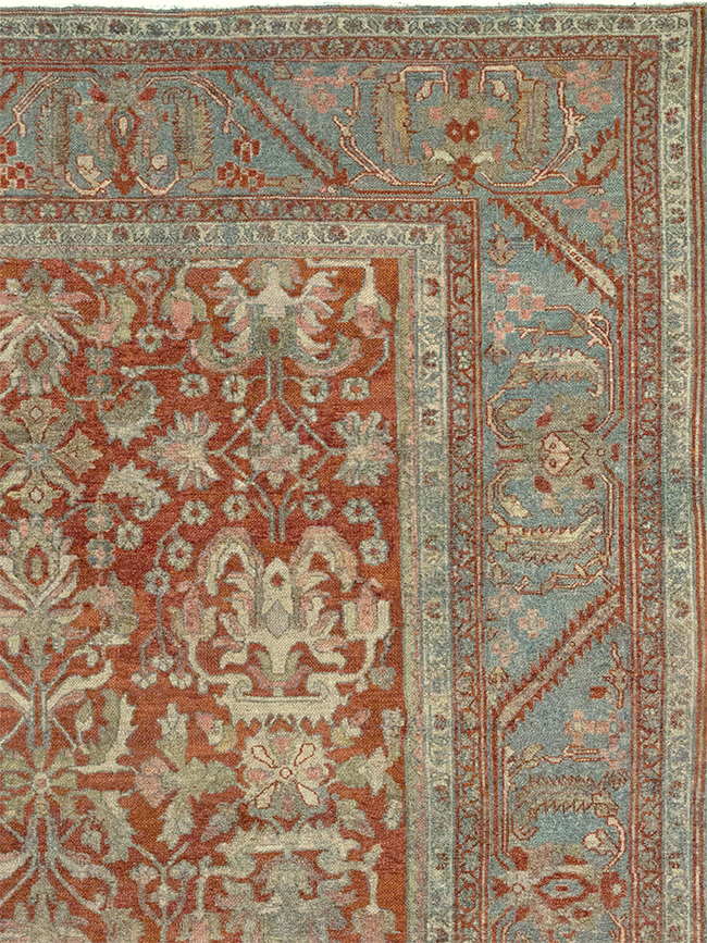 Antique Persian Bibikabad Room Size Carpet, No.30489 - Gss