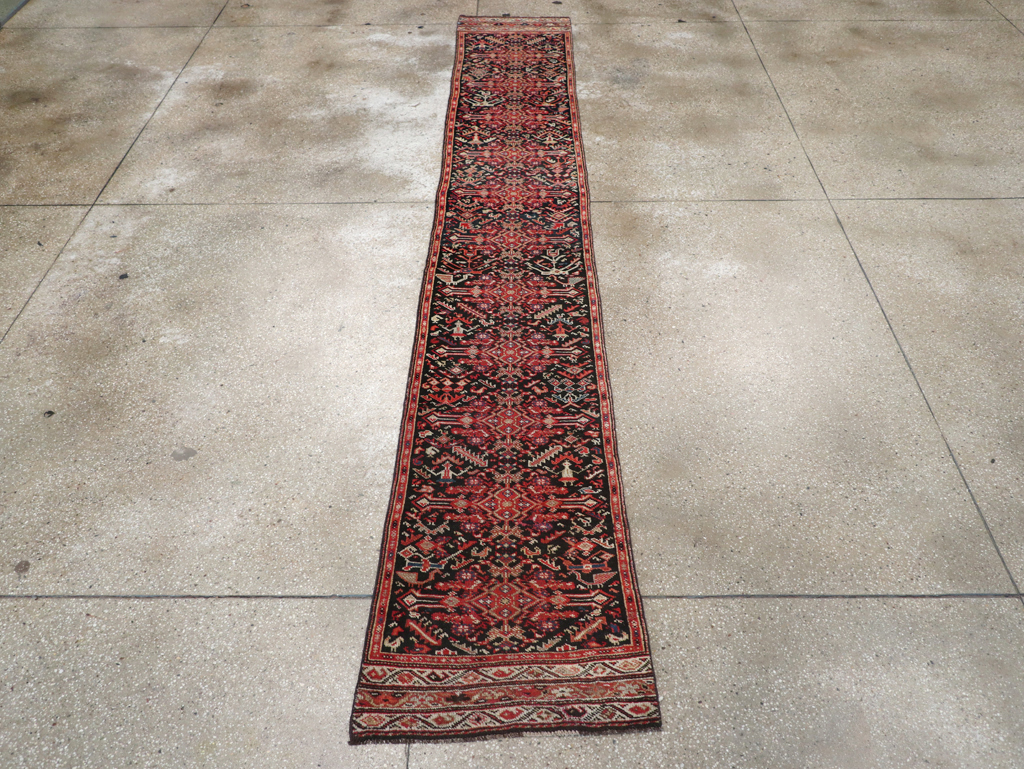 Antique Persian Kurdish Runner, No.30490 - Gss