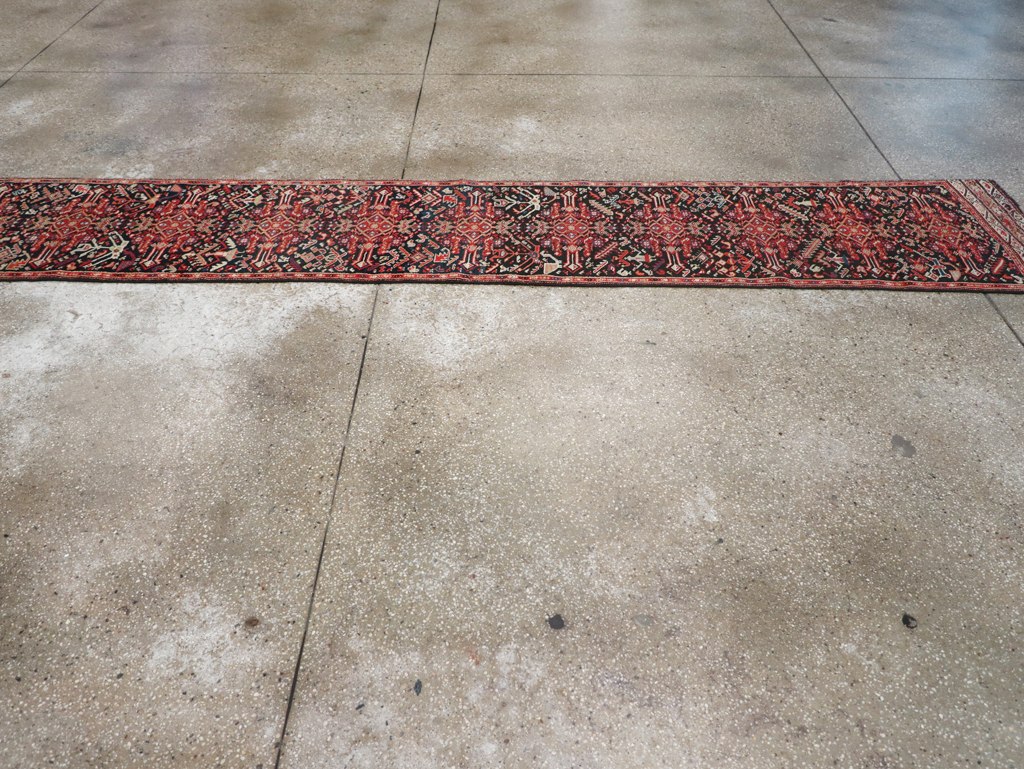 Antique Persian Kurdish Runner, No.30490 - Gss