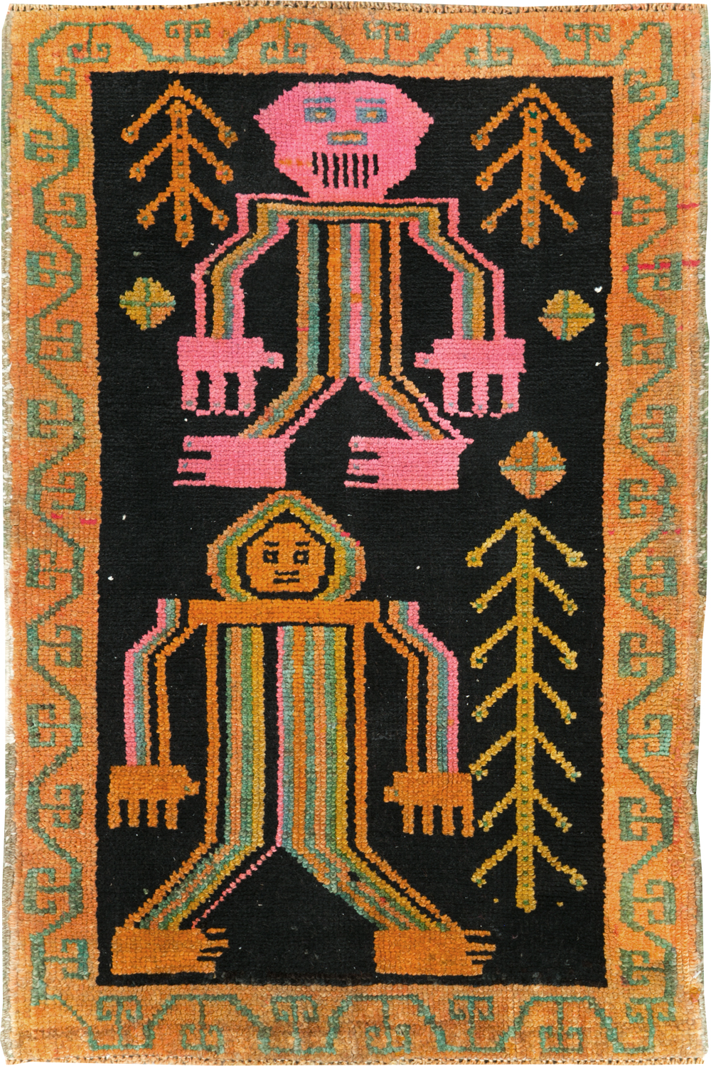 Vintage Pictorial Anatolian Rugs, No.30491 - Gss