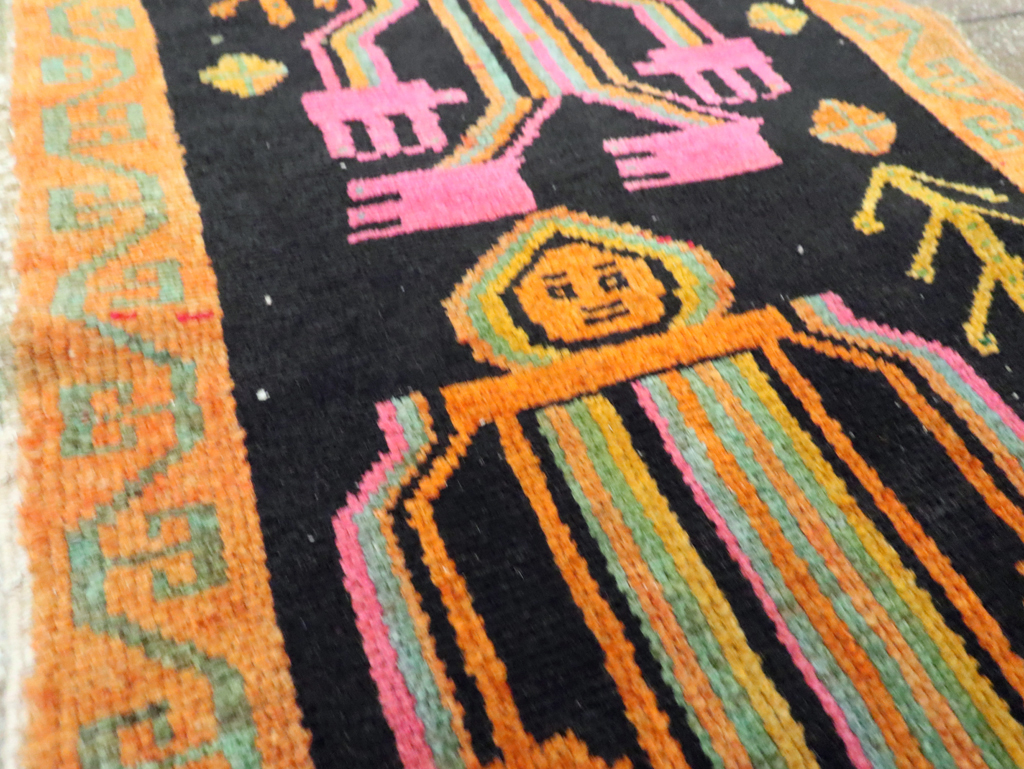 Vintage Pictorial Anatolian Rugs, No.30491 - Gss