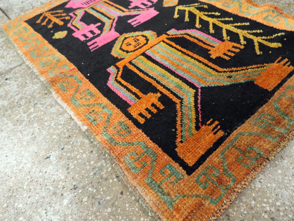 Vintage Pictorial Anatolian Rugs, No.30491 - Gss