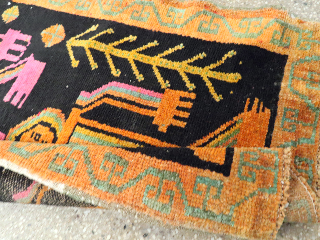 Vintage Pictorial Anatolian Rugs, No.30491 - Gss