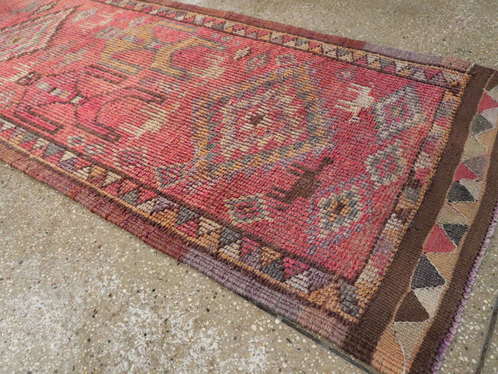 Vintage Turkish Anatolian Pictorial Runner, No.30492 - Gss