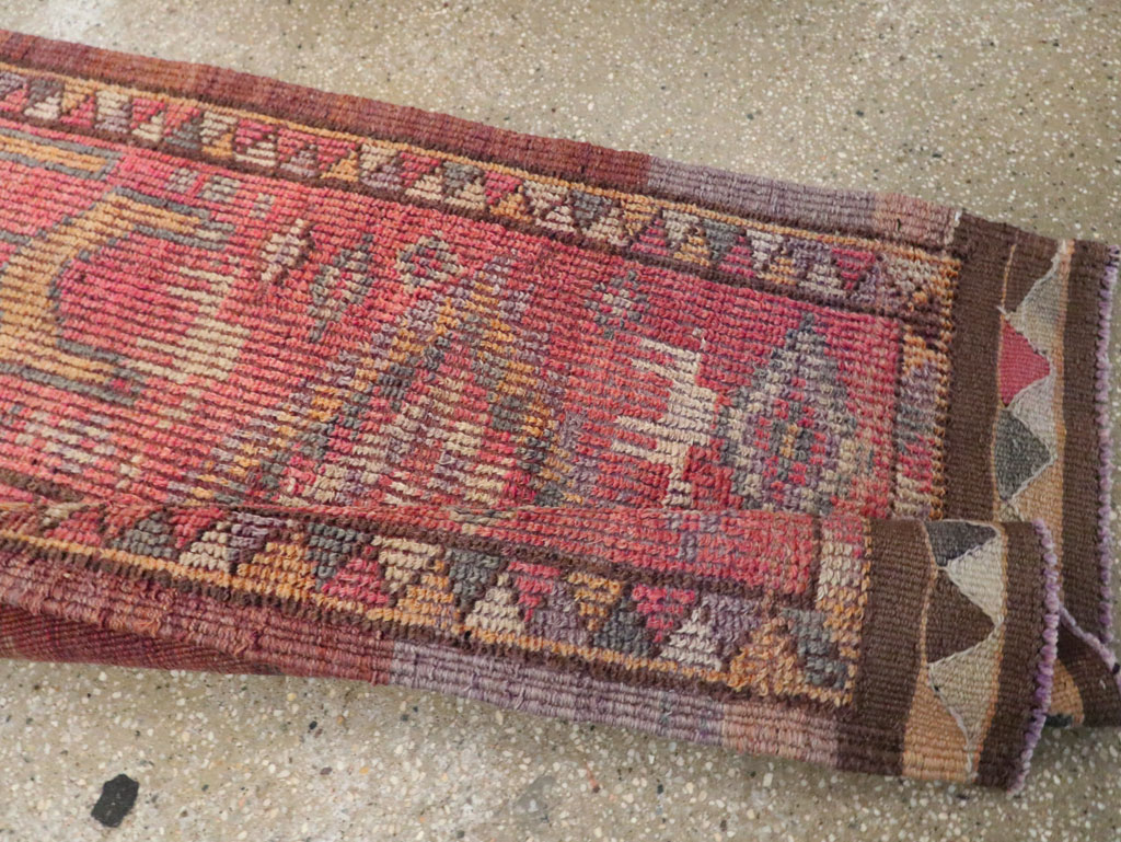 Vintage Turkish Anatolian Pictorial Runner, No.30492 - Gss