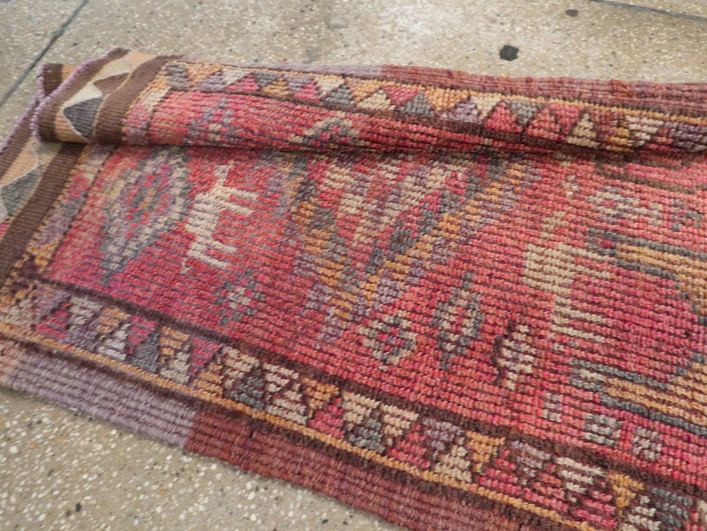 Vintage Turkish Anatolian Pictorial Runner, No.30492 - Gss