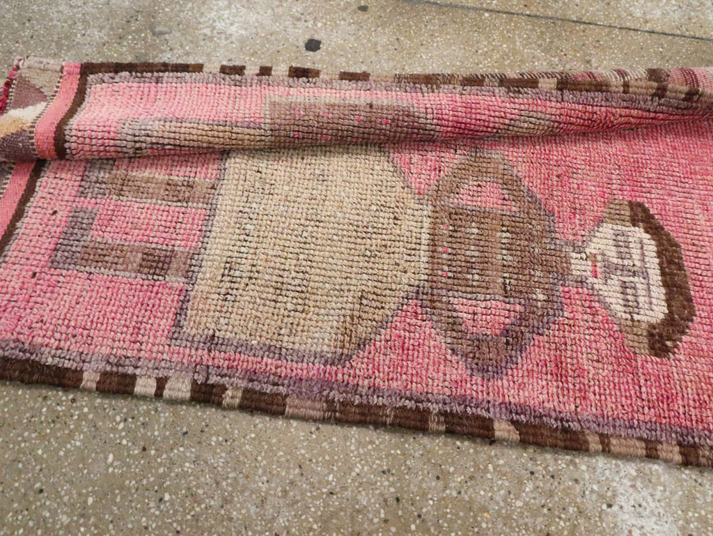 Vintage Turkish Anatolian Pictorial Runner, No.30493 - Gss