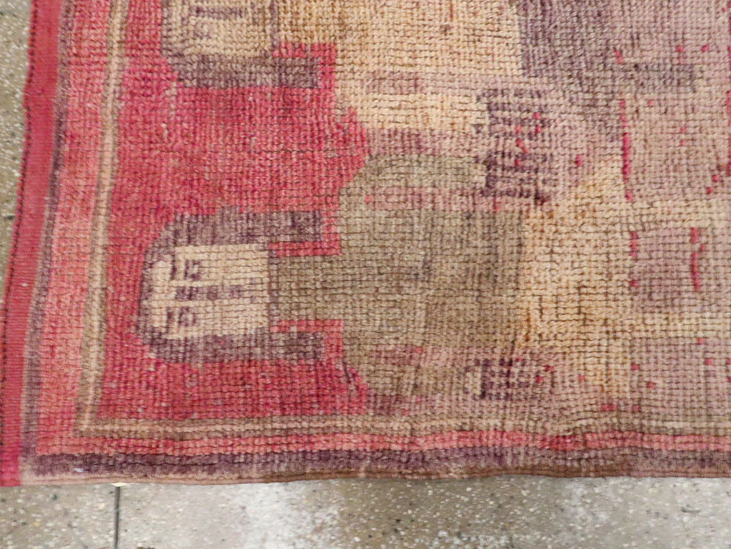 Vintage Turkish Anatolian Pictorial Runner, No.30494 - Gss