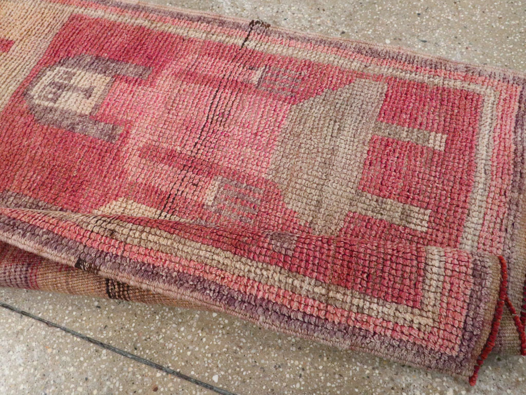 Vintage Turkish Anatolian Pictorial Runner, No.30494 - Gss