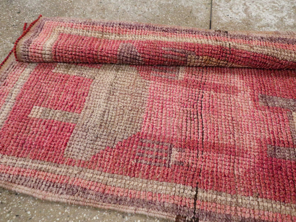 Vintage Turkish Anatolian Pictorial Runner, No.30494 - Gss