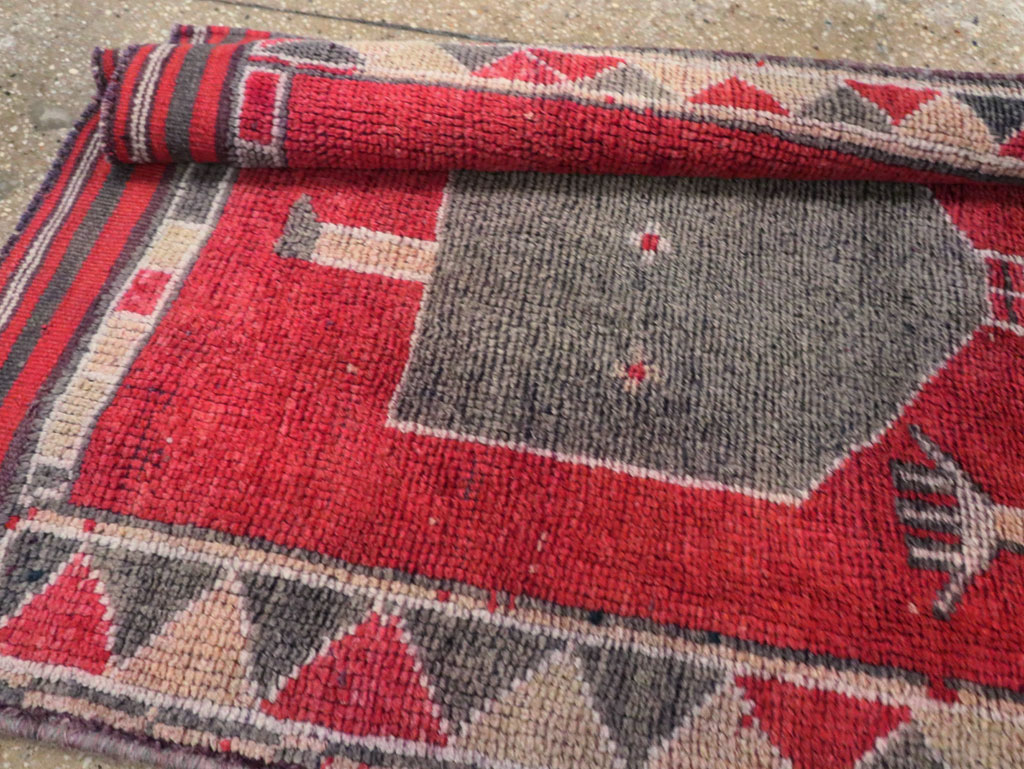 Vintage Turkish Anatolian Pictorial Runner, No.30495 - Gss