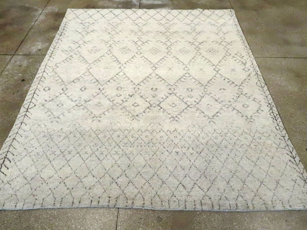 Contemporary Moroccan Small Room Size Carpet, No.30498 - Gss