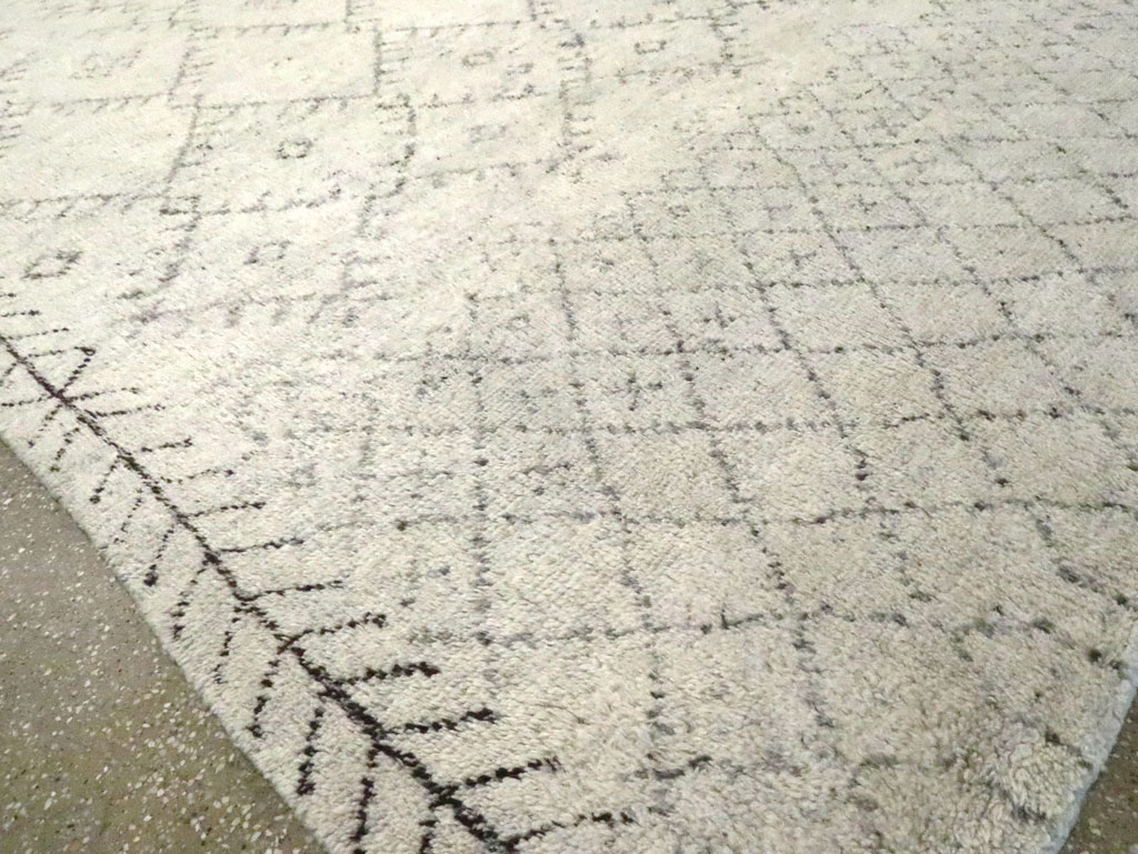 Contemporary Moroccan Small Room Size Carpet, No.30498 - Gss