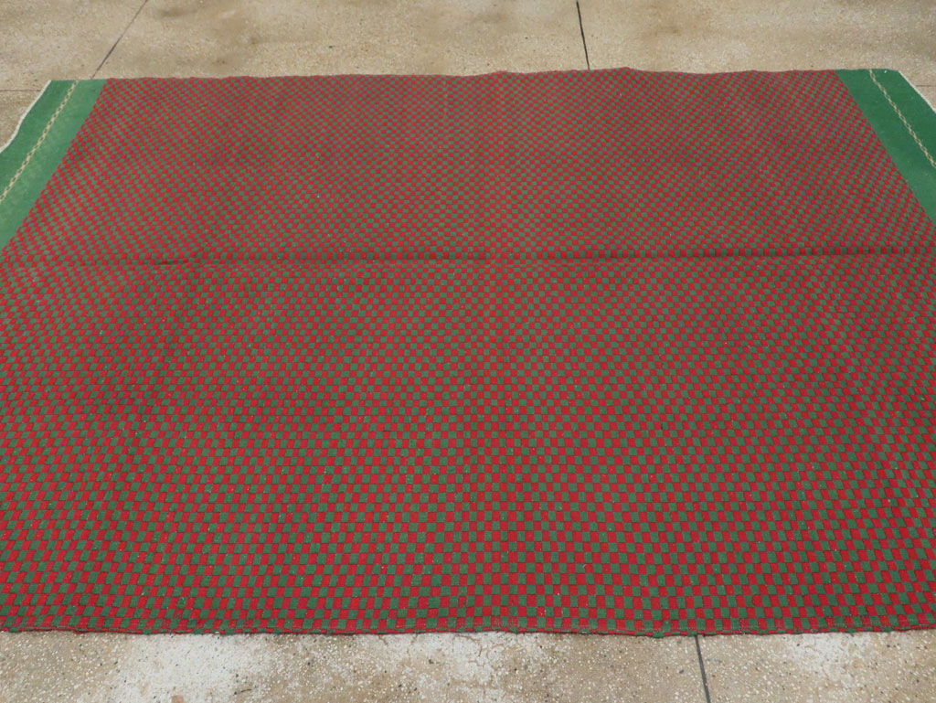 Vintage Turkish Flatweave Kilim Accent Rug, No.30499 - Gss