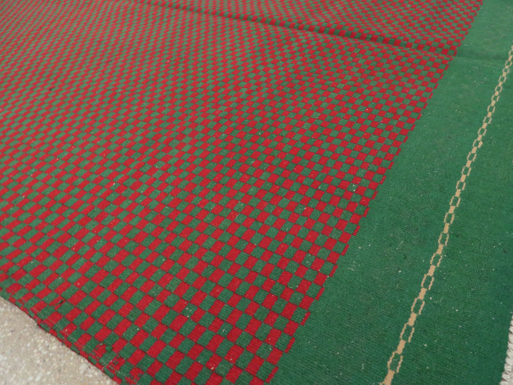 Vintage Turkish Flatweave Kilim Accent Rug, No.30499 - Gss