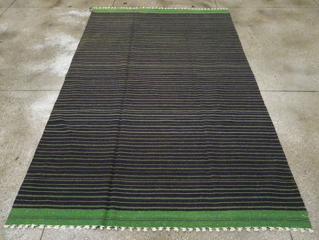 Vintage Turkish Flatweave Kilim Accent Rug, No.30500 - Gss