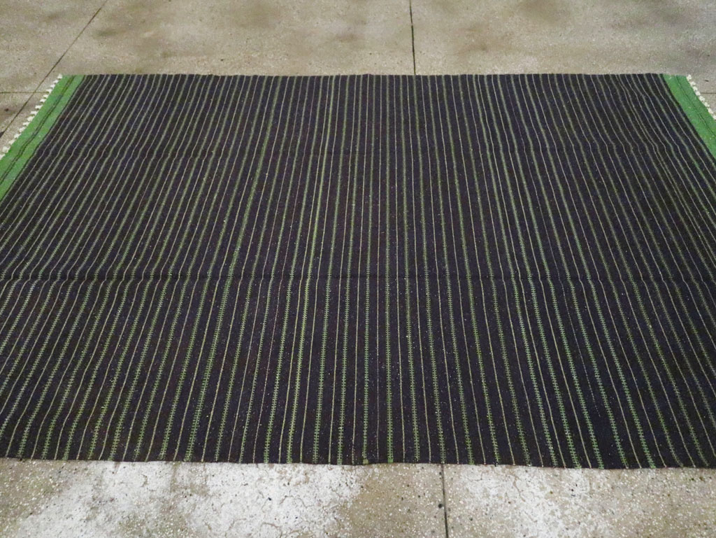 Vintage Turkish Flatweave Kilim Accent Rug, No.30500 - Gss