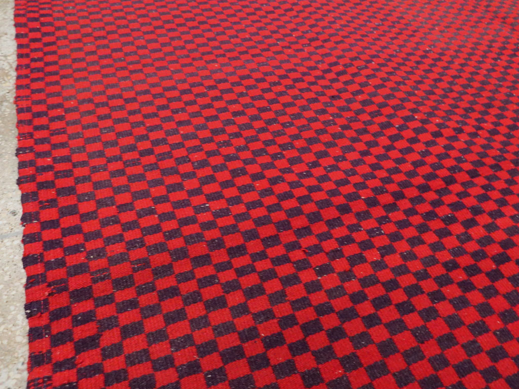 Mid-20th Century Handmade Turkish Flatweave, No.30501 - Gss