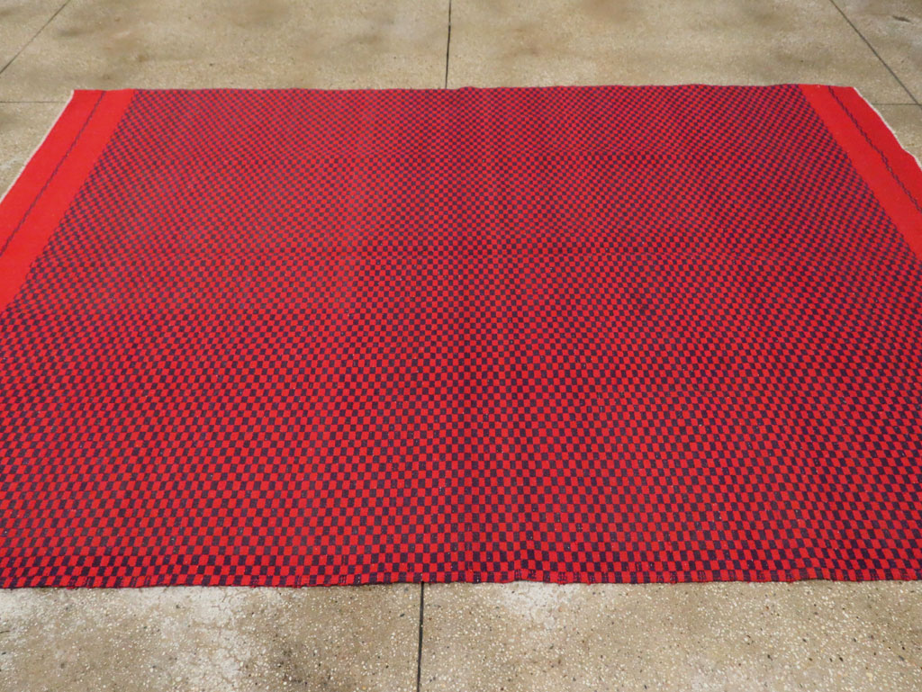 Mid-20th Century Handmade Turkish Flatweave, No.30501 - Gss