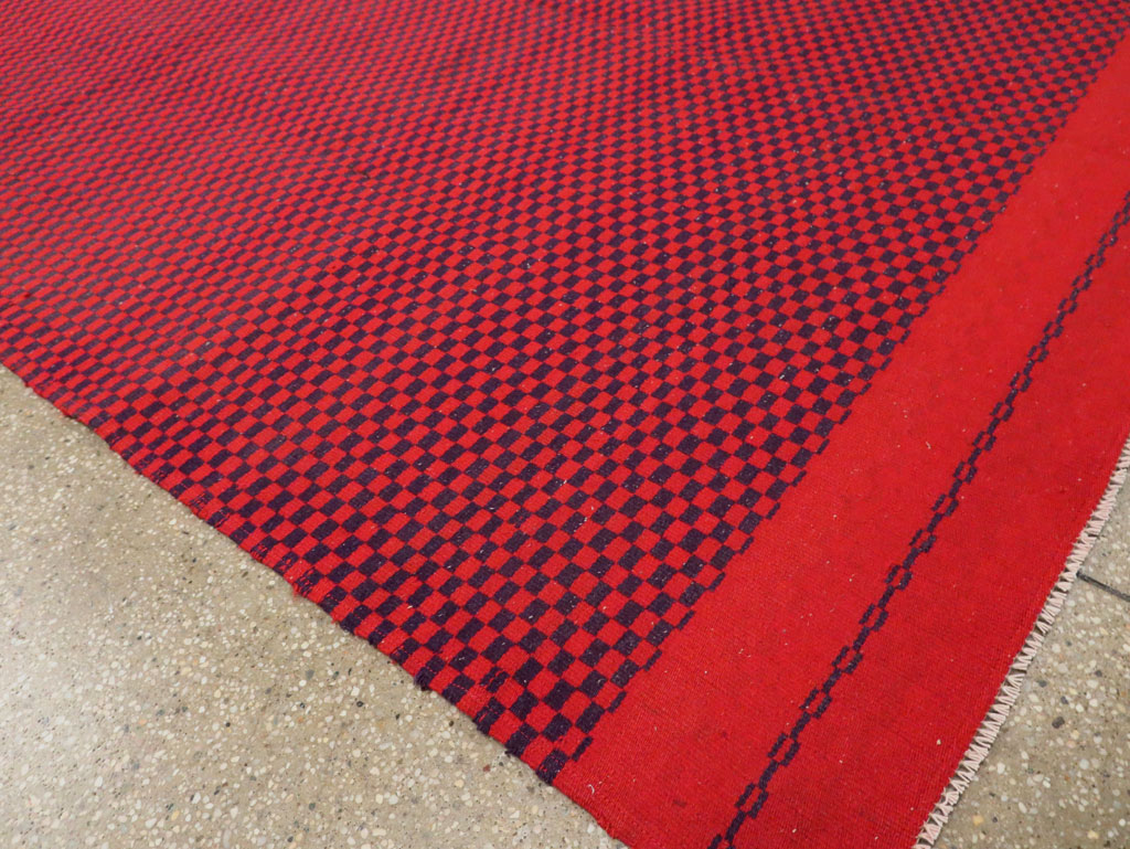 Mid-20th Century Handmade Turkish Flatweave, No.30501 - Gss