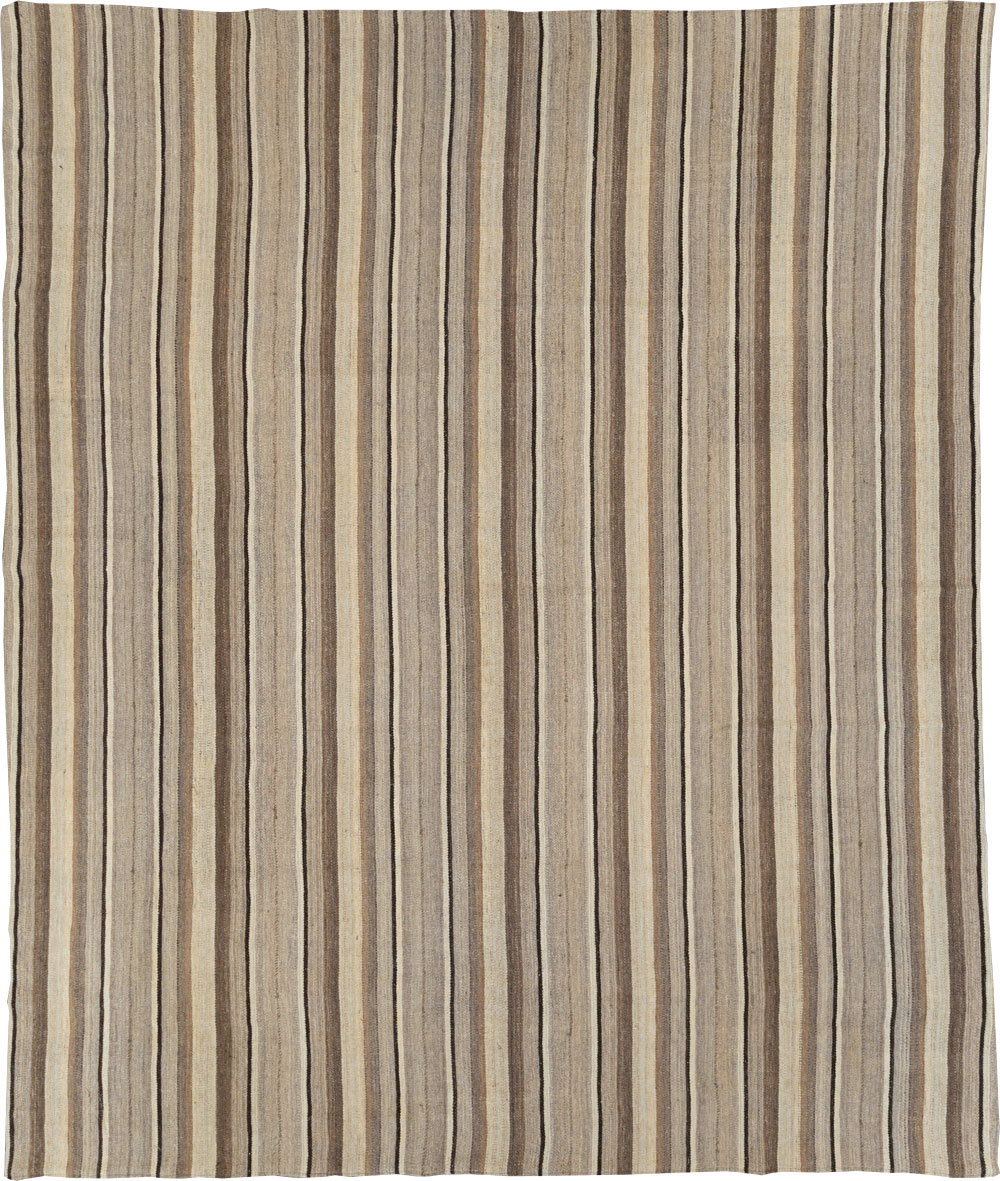 Contemporary Turkish Flatweave Kilim Room Size Carpet, No.30510 - Gss