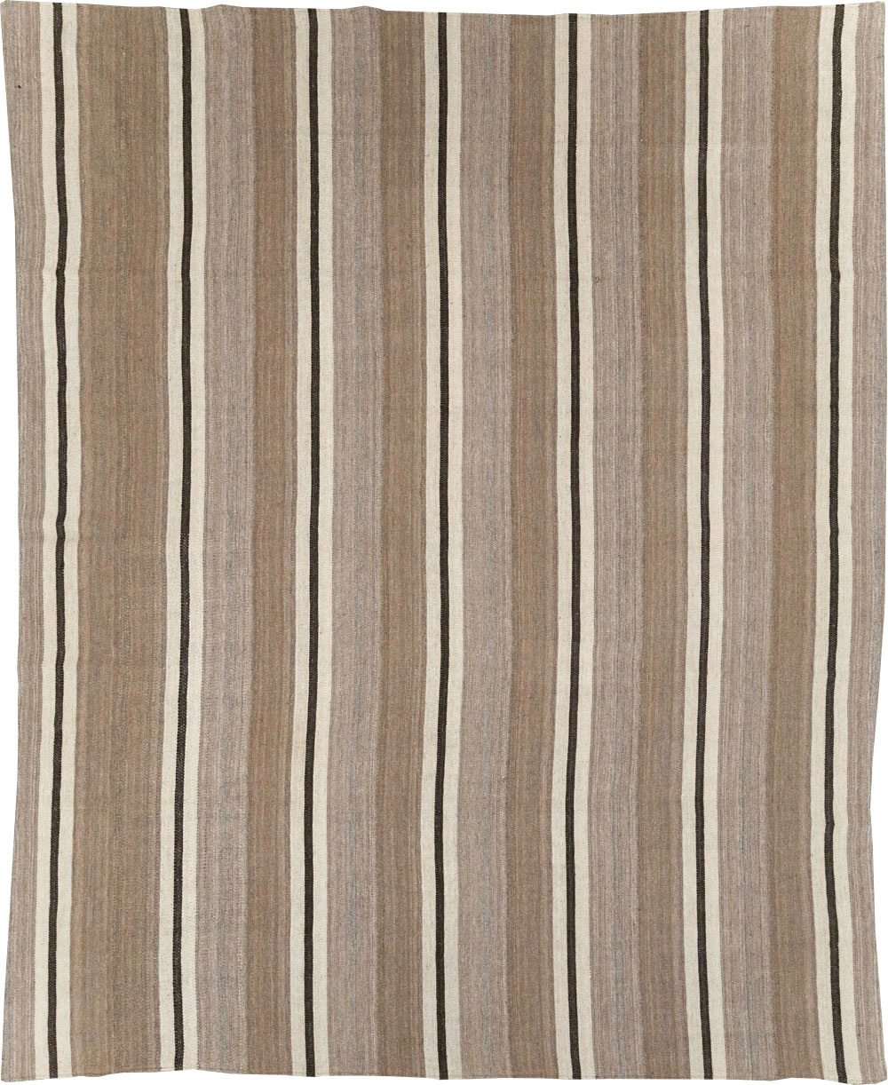 Contemporary Turkish Flatweave Kilim Room Size Carpet, No.30511 - Gss
