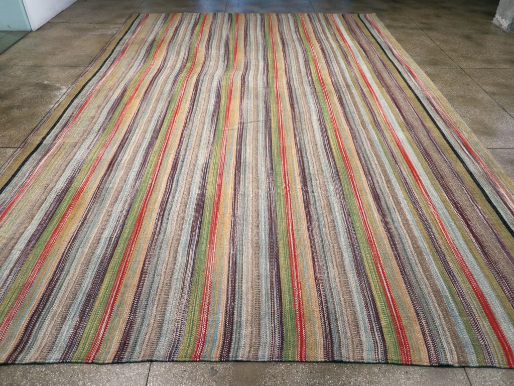 Large Contemporary Turkish Flatweave Kilim Carpet, No.30515 - Gss