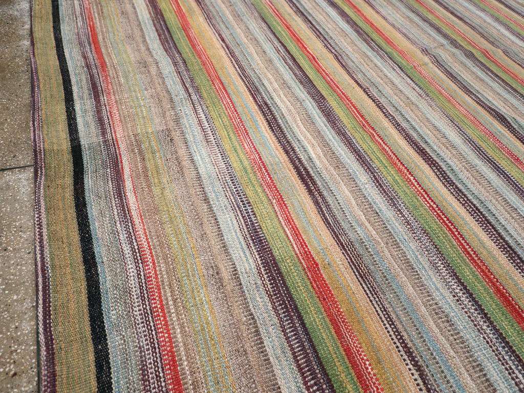 Large Contemporary Turkish Flatweave Kilim Carpet, No.30515 - Gss
