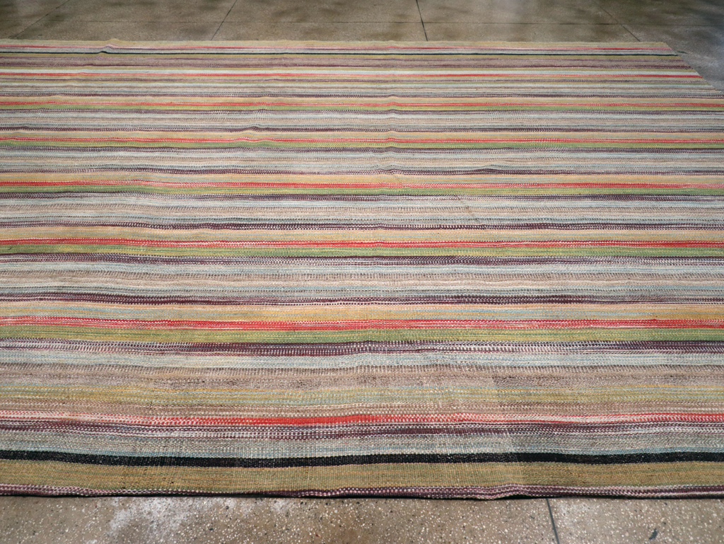 Large Contemporary Turkish Flatweave Kilim Carpet, No.30515 - Gss