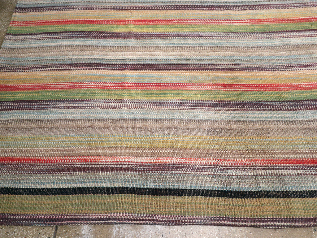 Large Contemporary Turkish Flatweave Kilim Carpet, No.30515 - Gss