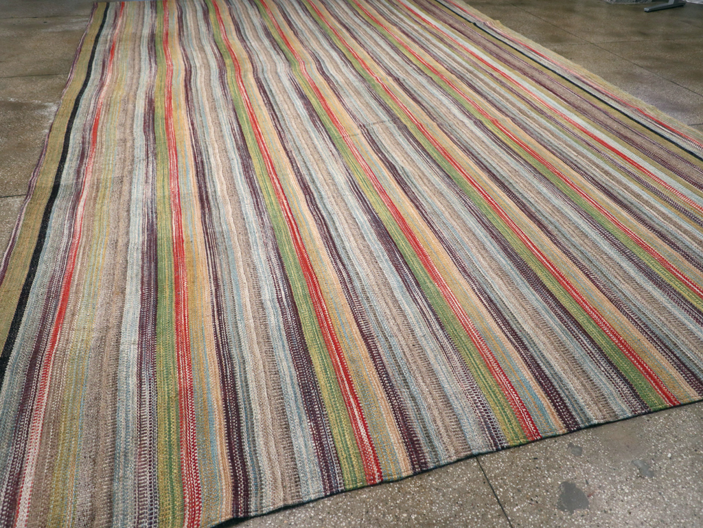 Large Contemporary Turkish Flatweave Kilim Carpet, No.30515 - Gss