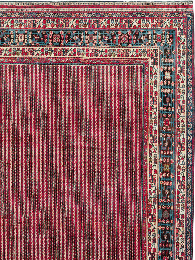 Vintage Persian Qashqai Oversize Carpet, No.30521 - Gss