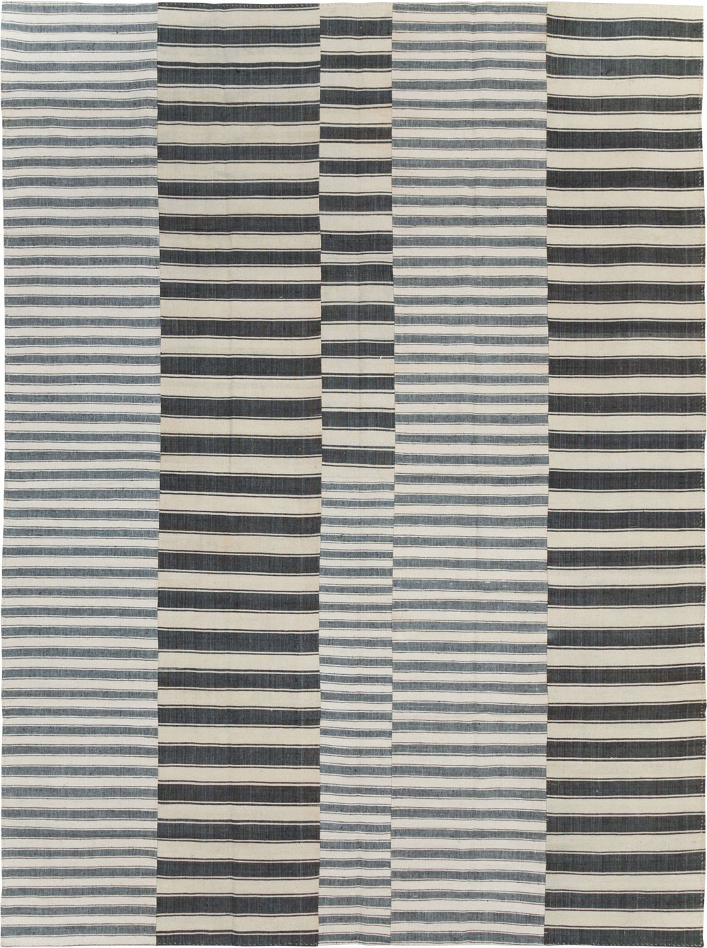 Vintage Turkish Flatweave Kilim Room Size Carpet, No.30530 - Gss