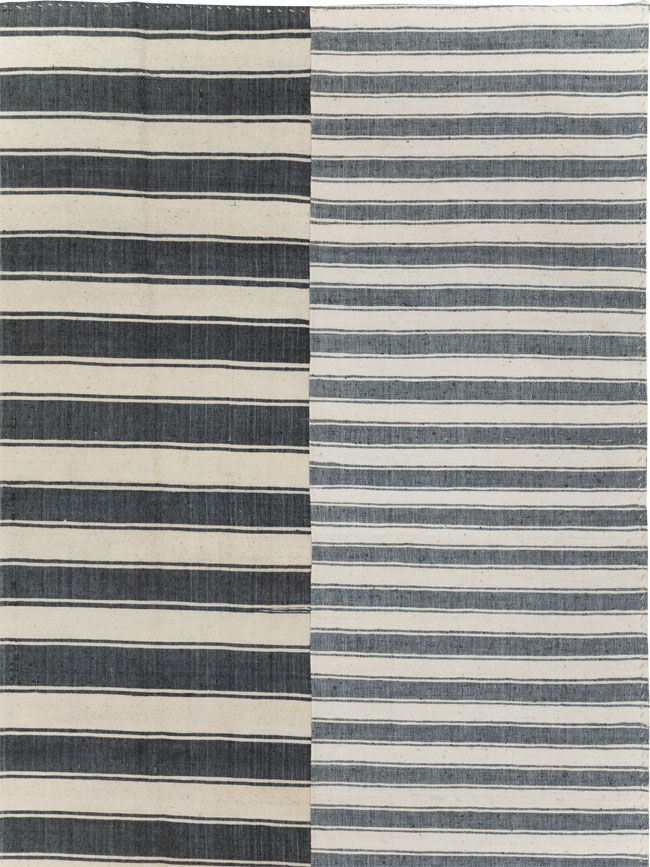 Vintage Turkish Flatweave Kilim Room Size Carpet, No.30530 - Gss