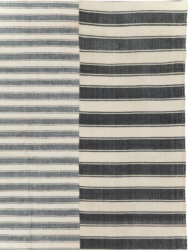 Vintage Turkish Flatweave Kilim Room Size Carpet, No.30530 - Gss