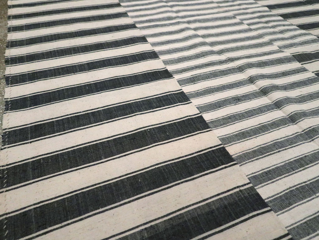 Vintage Turkish Flatweave Kilim Room Size Carpet, No.30530 - Gss