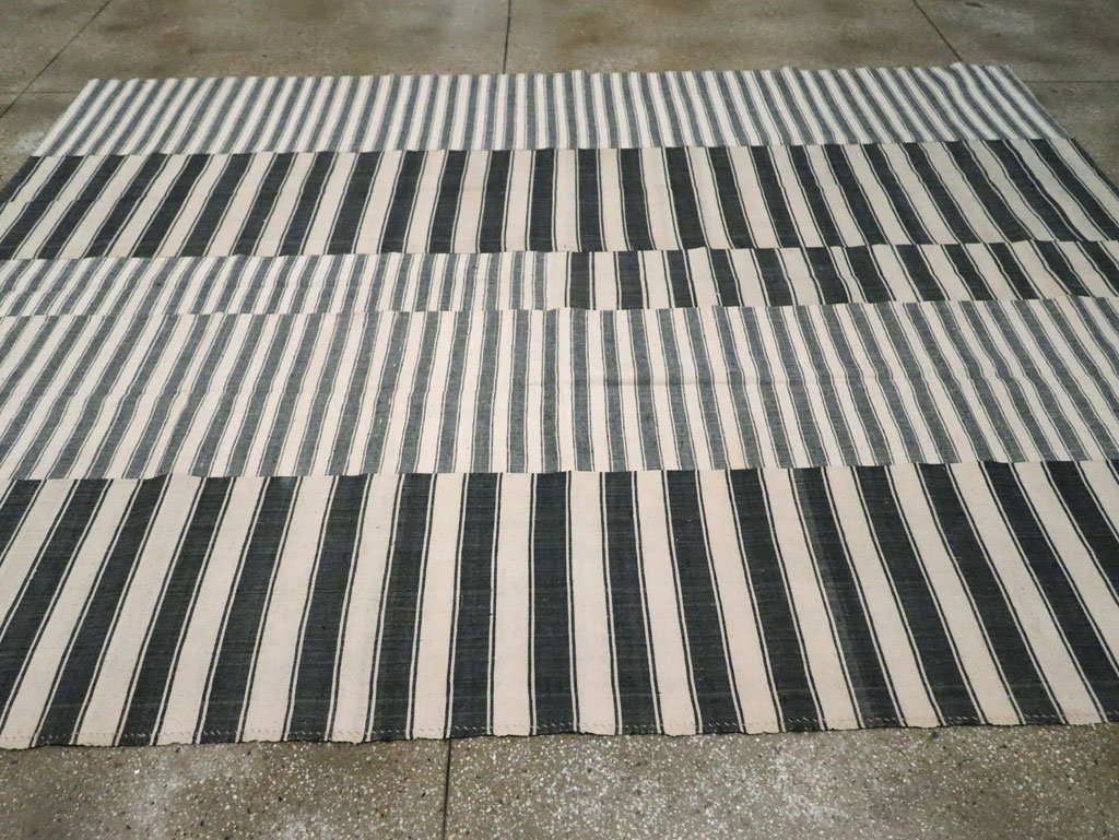 Vintage Turkish Flatweave Kilim Room Size Carpet, No.30530 - Gss