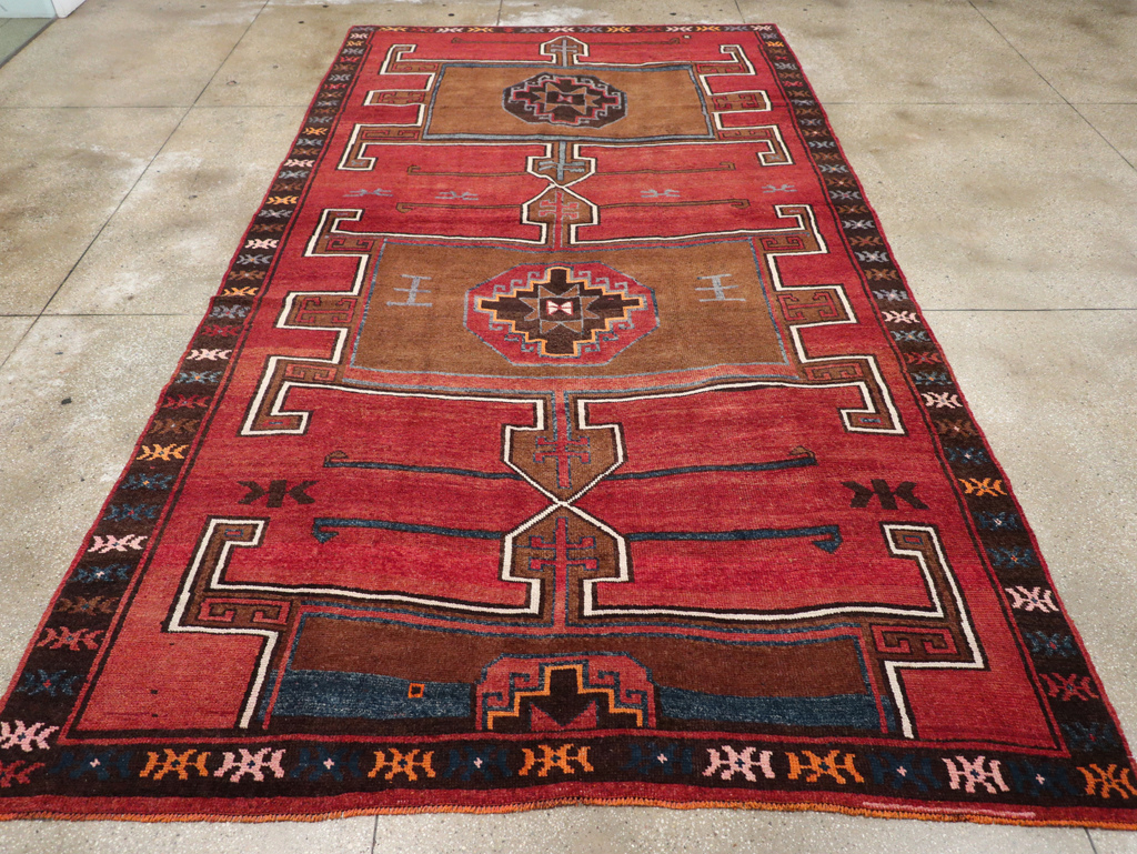 Vintage Turkish Anatolian Tribal Room Size Carpet, No.30550 - Gss