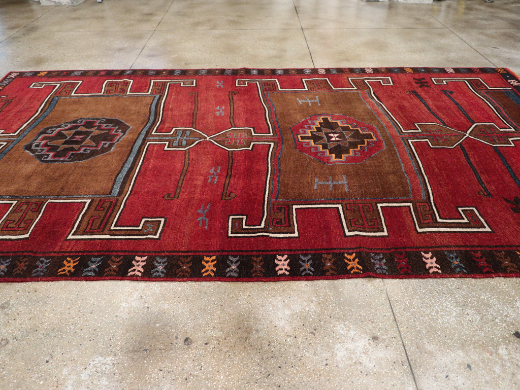 Vintage Turkish Anatolian Tribal Room Size Carpet, No.30550 - Gss