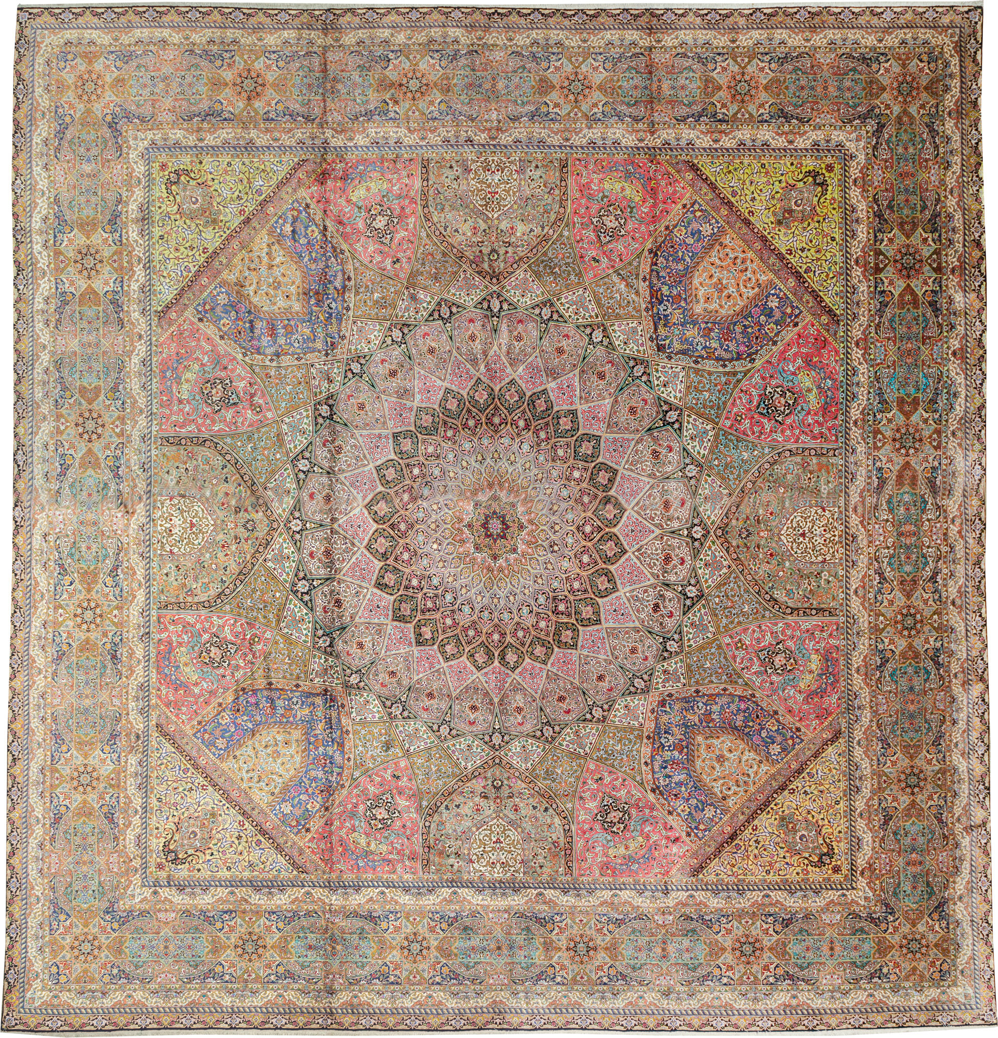 Modern Persian Silk Quom Square Oversize Carpet, No.30556 - Gss