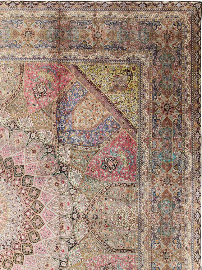 Modern Persian Silk Quom Square Oversize Carpet, No.30556 - Gss