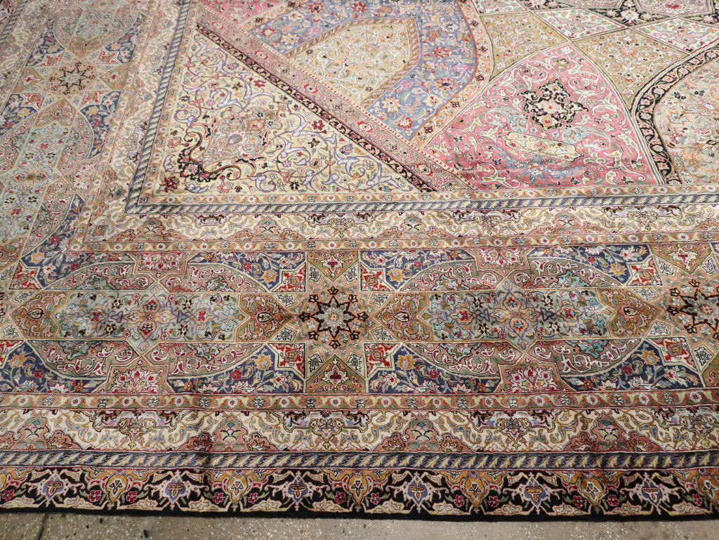 Modern Persian Silk Quom Square Oversize Carpet, No.30556 - Gss