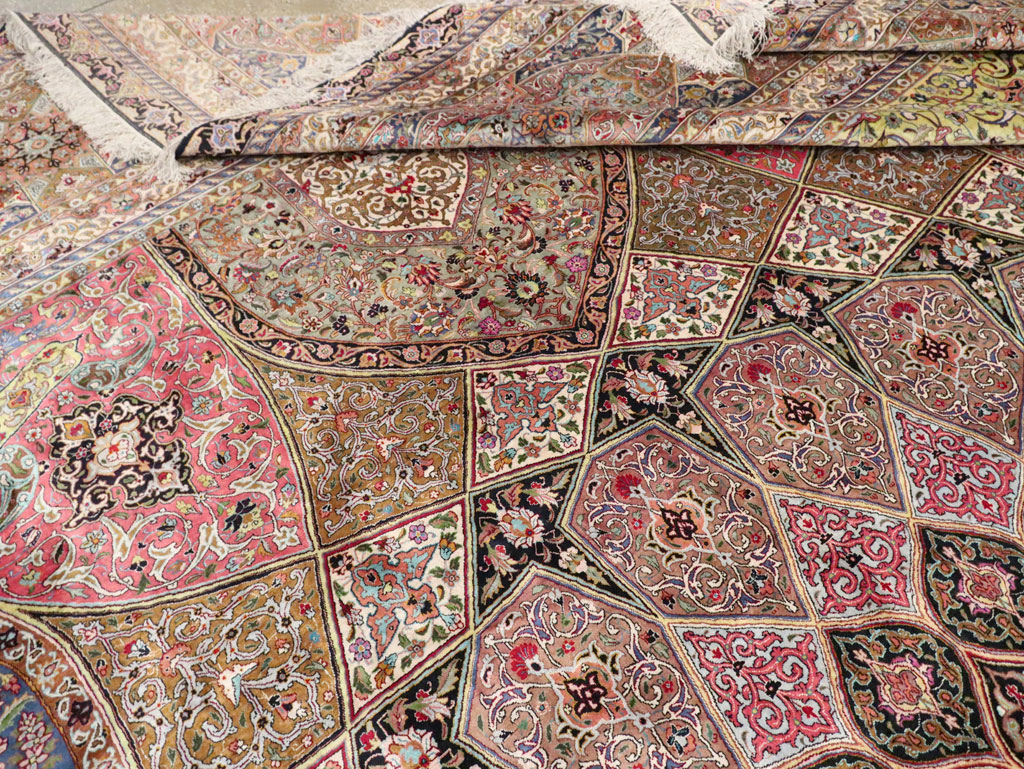 Modern Persian Silk Quom Square Oversize Carpet, No.30556 - Gss