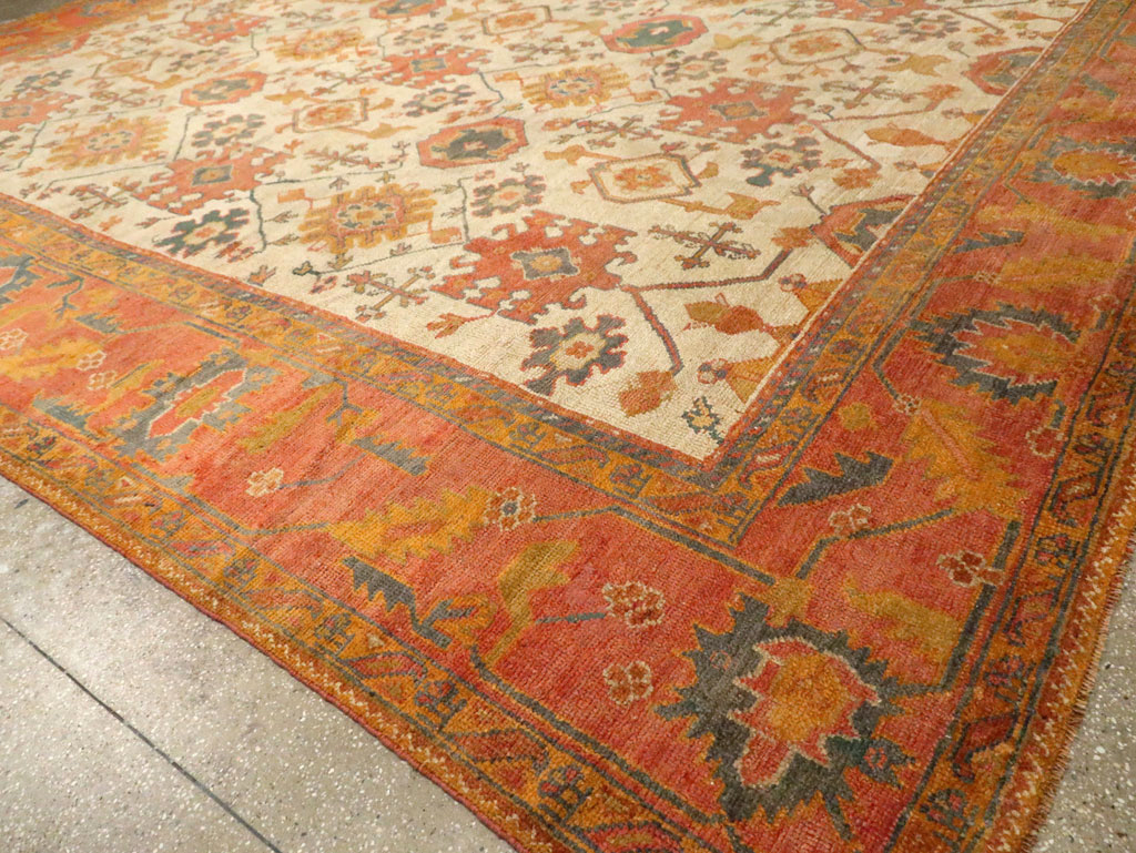 Antique Turkish Oushak Carpet, No.30573 - Gss