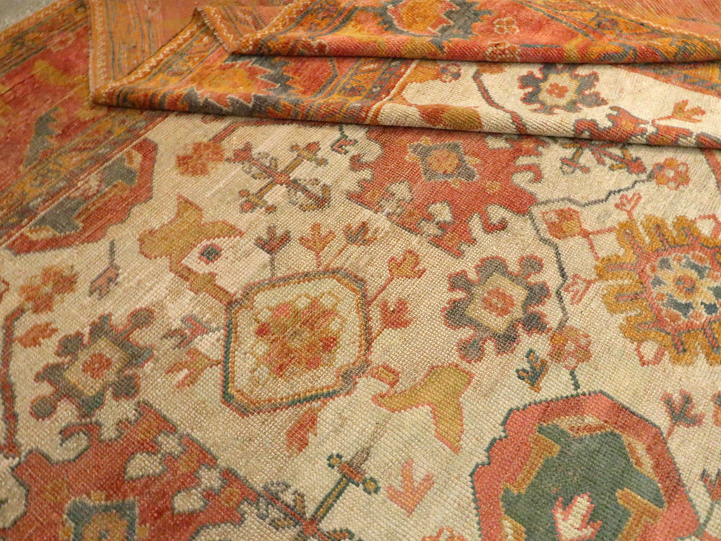 Antique Turkish Oushak Carpet, No.30573 - Gss