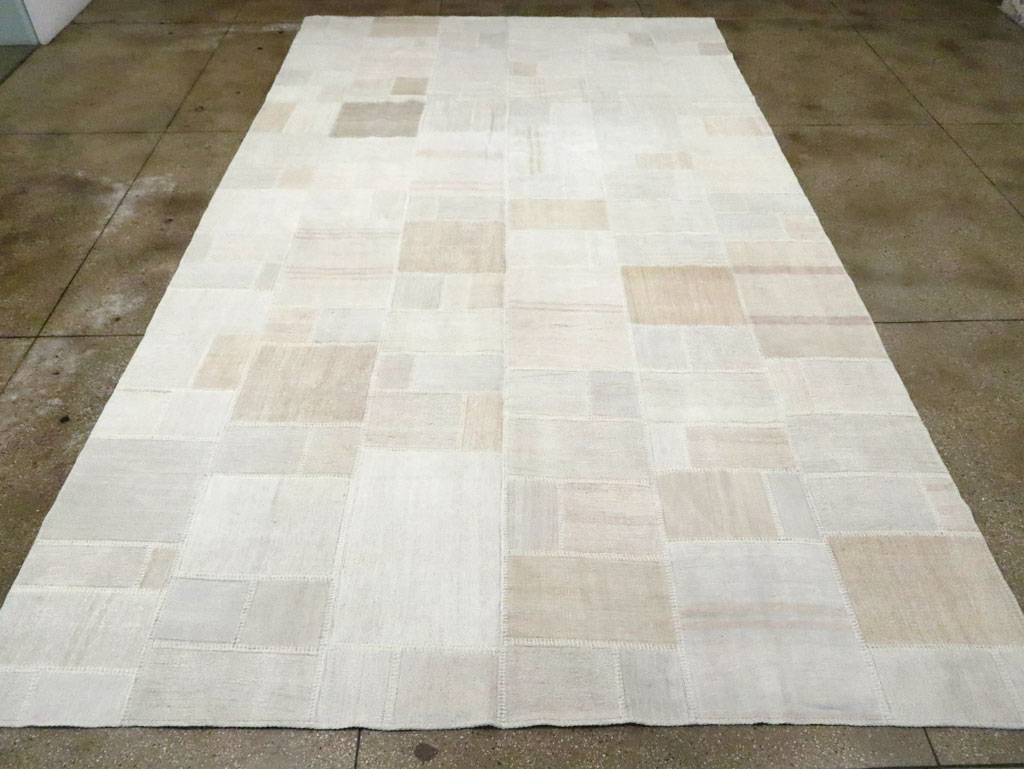 Contemporary Turkish Flatweave Kilim Patchwork Large Gallery Carpet, No.30580 - Gss